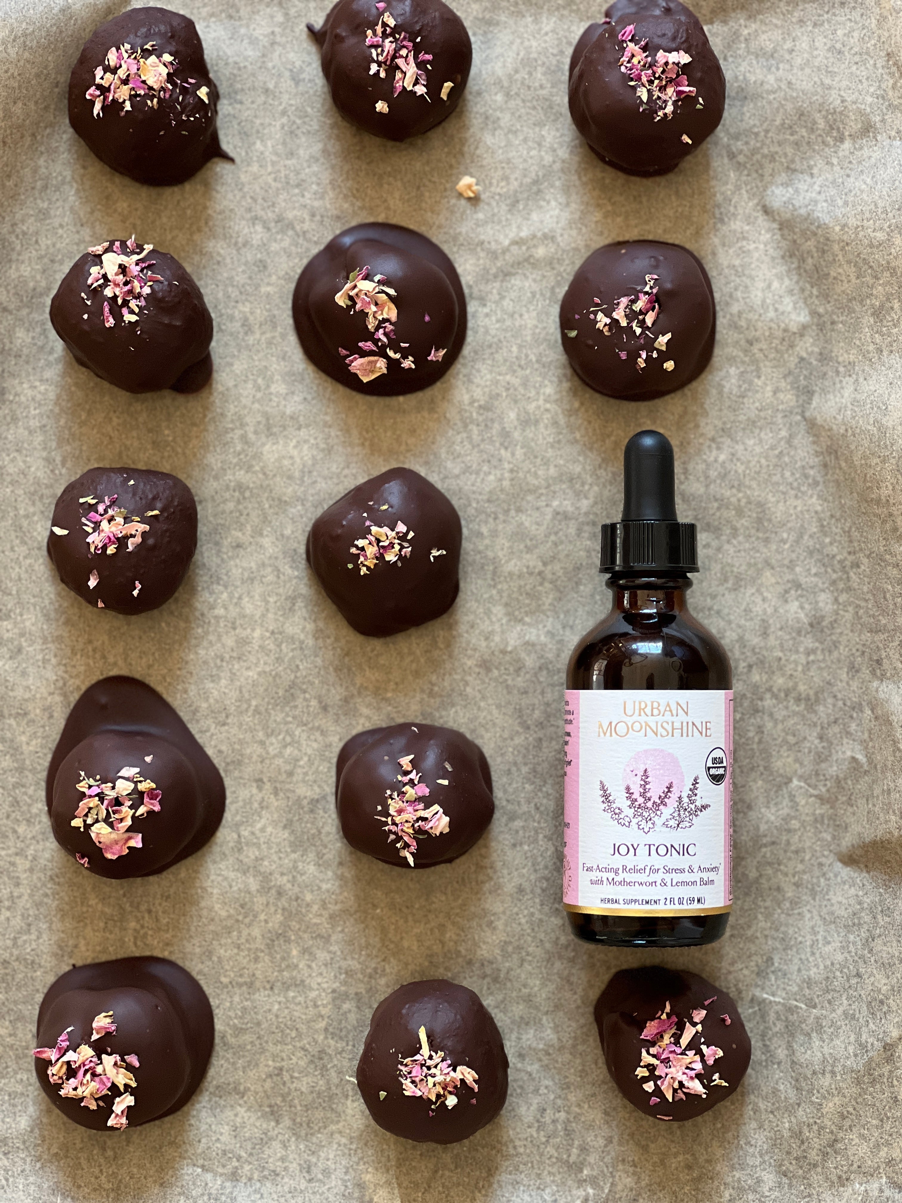 Herbal Aphrodisiac Truffles with Joy Tonic Urban Moonshine