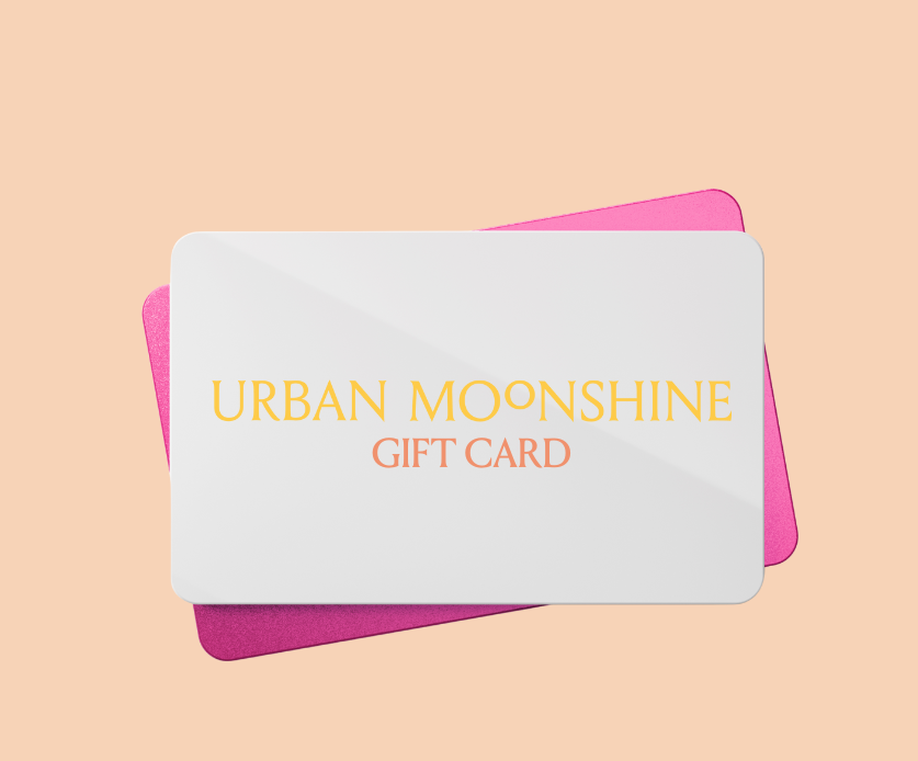 Gift card on pink background