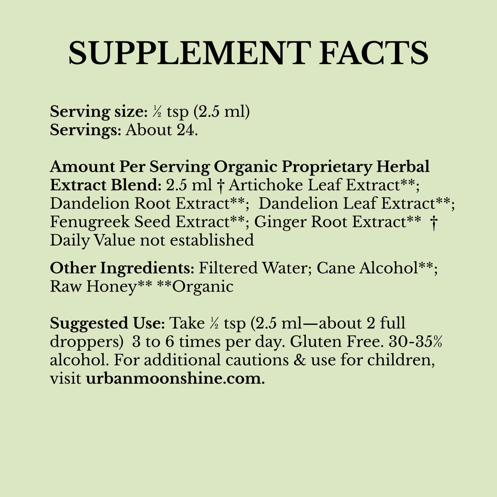 Healthy Liver Bitters Urban Moonshine